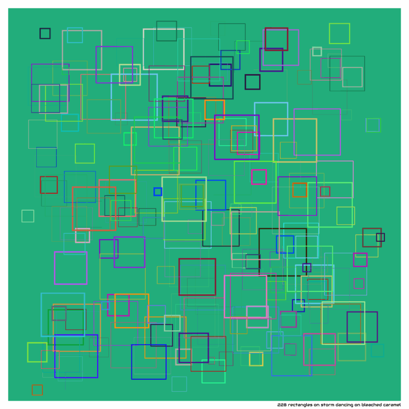 228 rectangles on storm dancing on bleached caramel