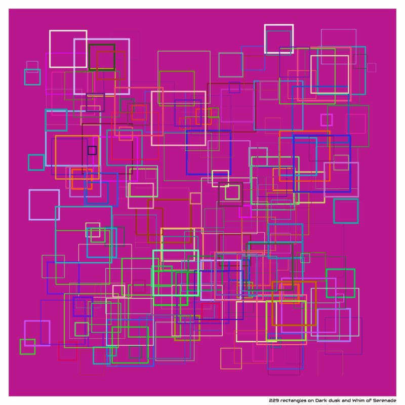 229 rectangles on Dark dusk and Whim of Serenade