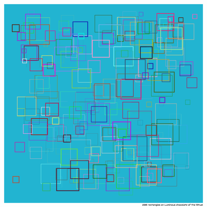 230 rectangles on Luminous chocolate of the Ritual