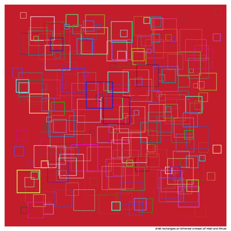 240 rectangles on Ethereal crimson of Wish and Ritual