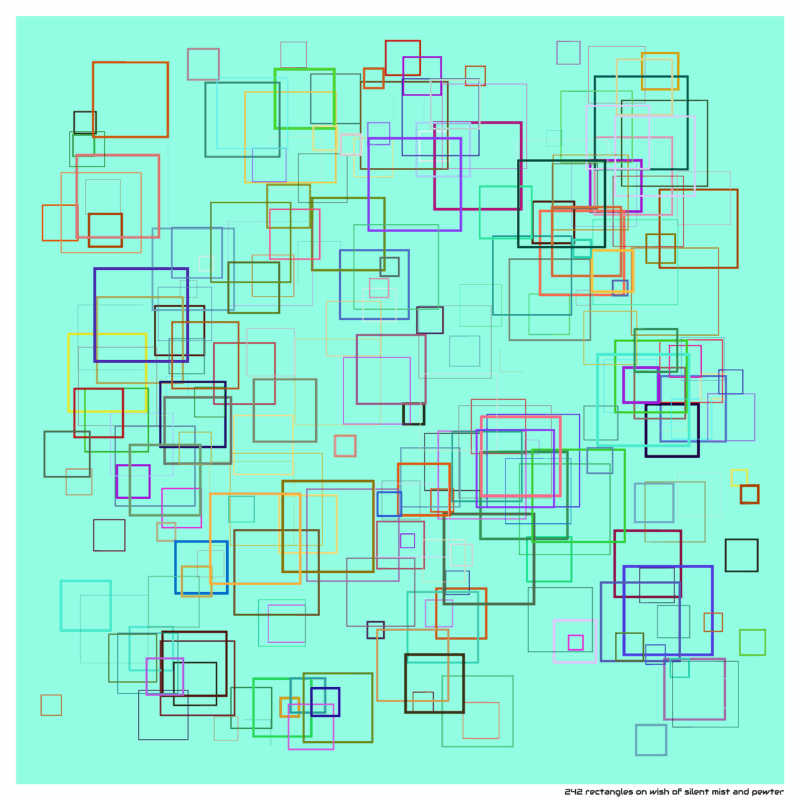 242 rectangles on wish of silent mist and pewter
