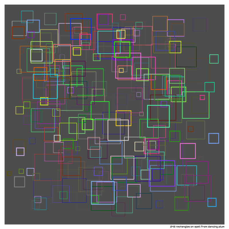 243 rectangles on spell from dancing plum