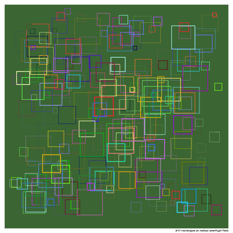 247 rectangles on mellow amethyst field
