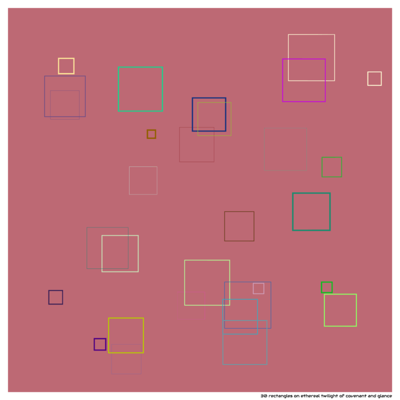 30 rectangles on ethereal twilight of covenant and glance
