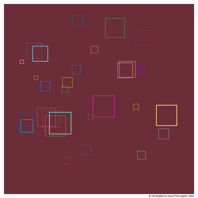 31 rectangles on cloud from mystic violet