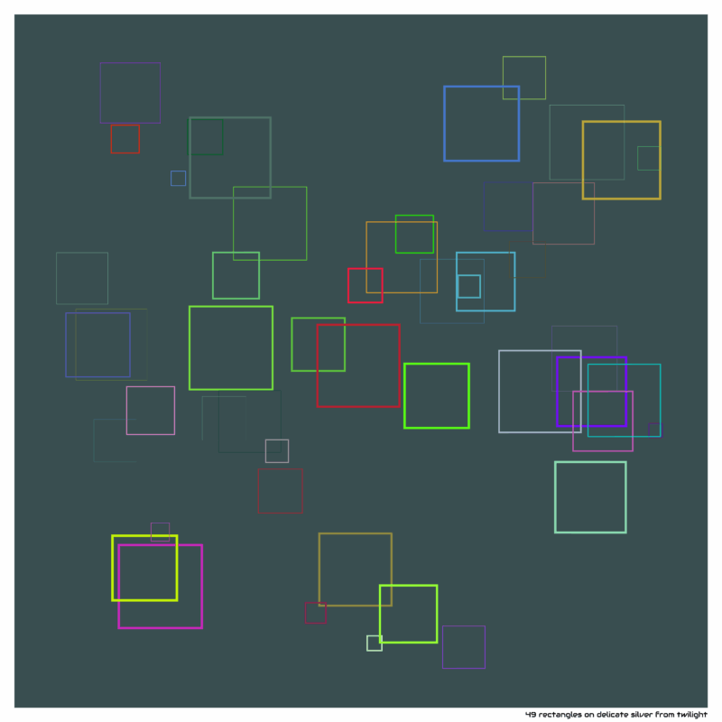 49 rectangles on delicate silver from twilight