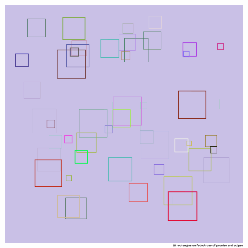 51 rectangles on faded rose of promise and eclipse