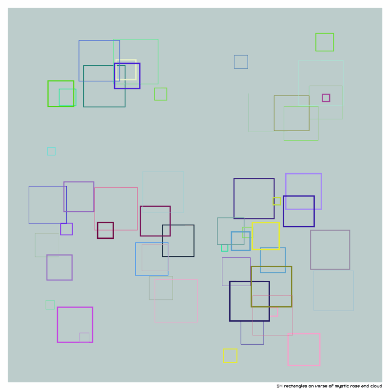 54 rectangles on verse of mystic rose and cloud