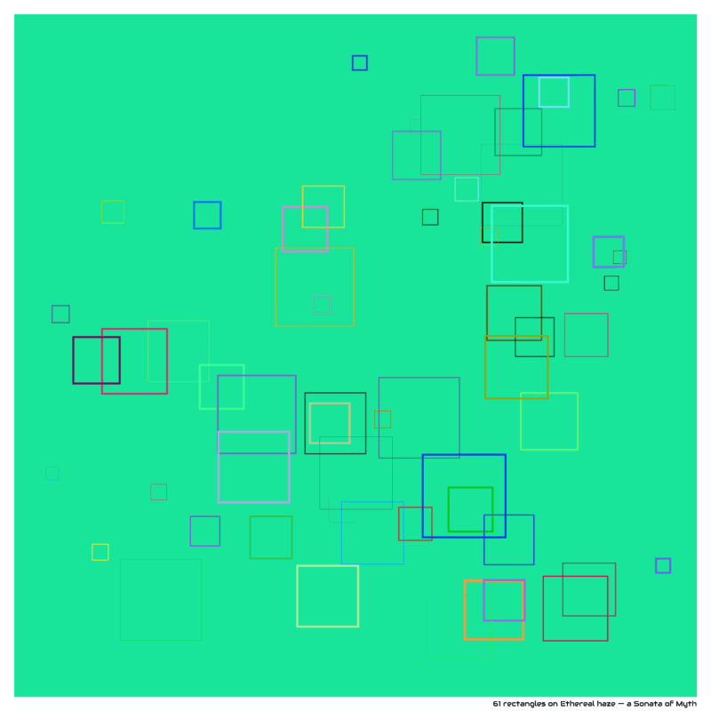 61 rectangles on Ethereal haze — a Sonata of Myth