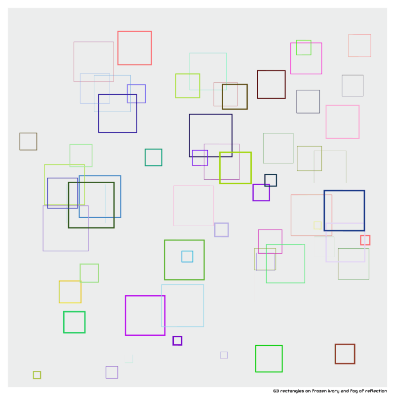63 rectangles on frozen ivory and fog of reflection