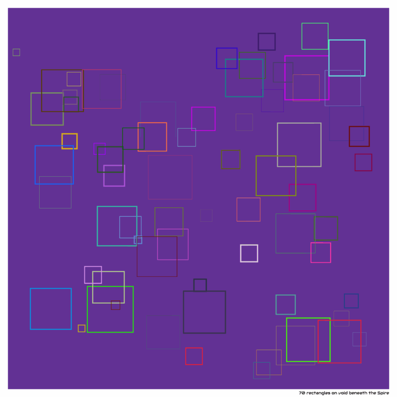70 rectangles on void beneath the Spire