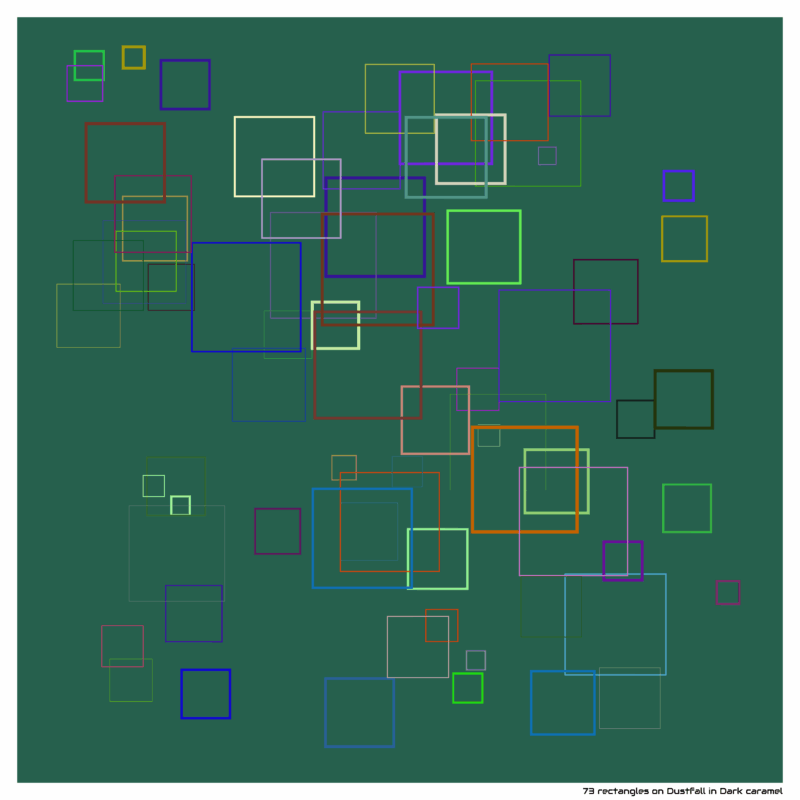 73 rectangles on Dustfall in Dark caramel