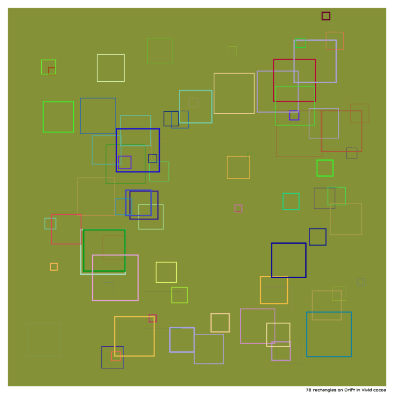 78 rectangles on Drift in Vivid cocoa