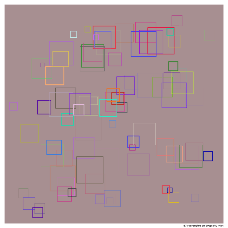 87 rectangles on deep sky wish