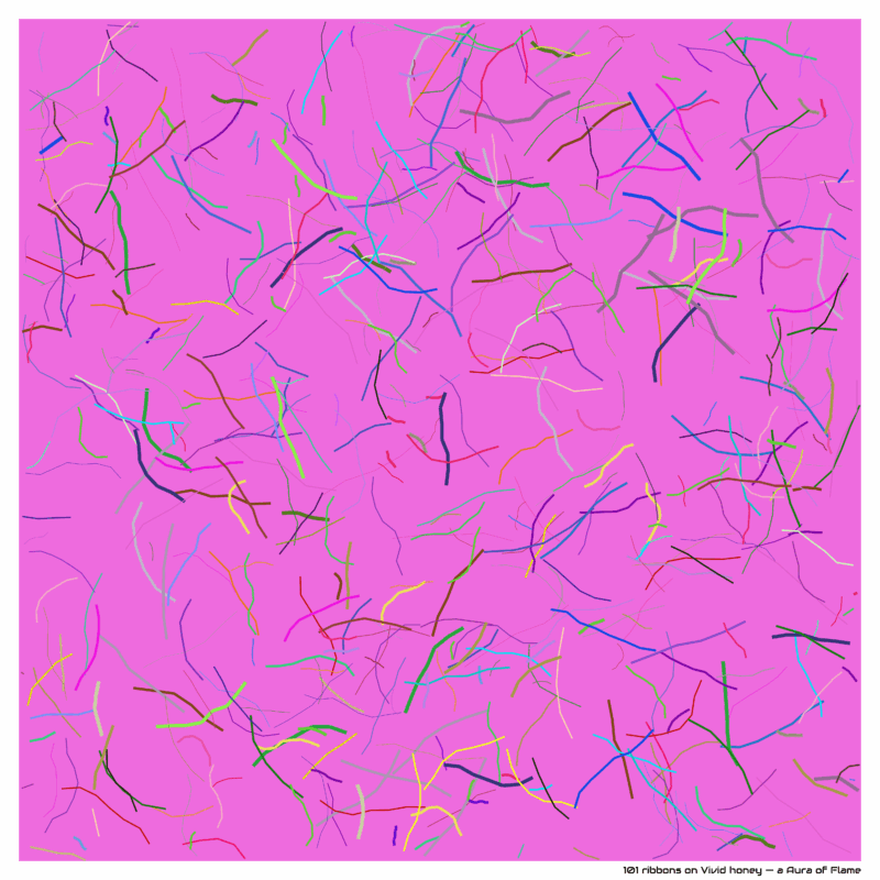 101 ribbons on Vivid honey — a Aura of Flame
