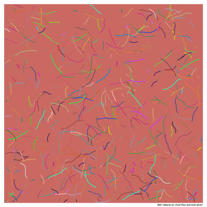 109 ribbons on Vivid flax and Dull silver