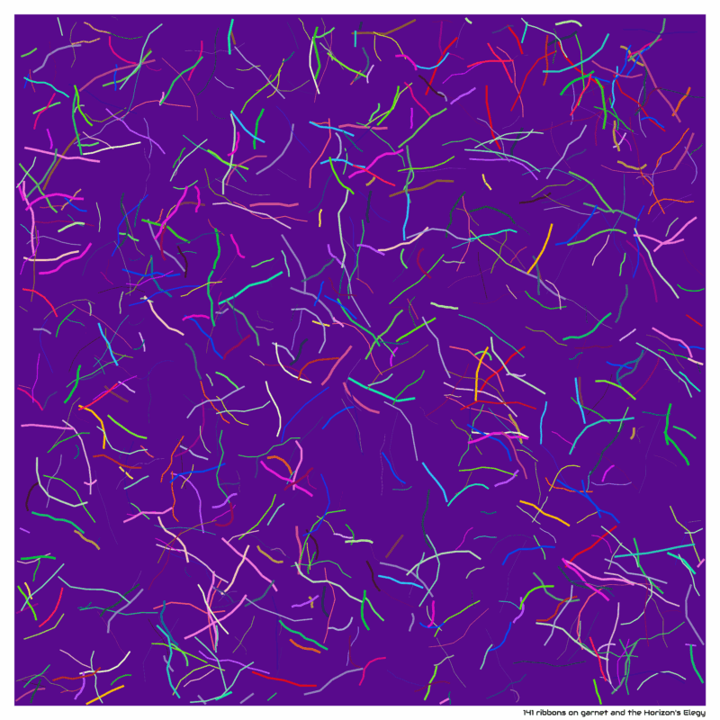 141 ribbons on garnet and the Horizon's Elegy