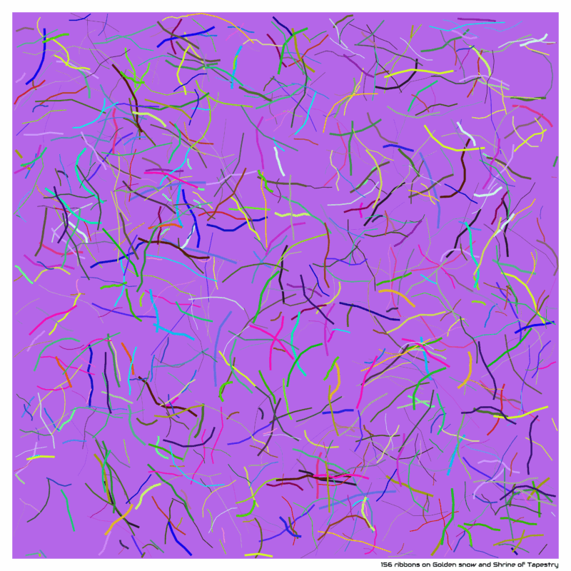 156 ribbons on Golden snow and Shrine of Tapestry