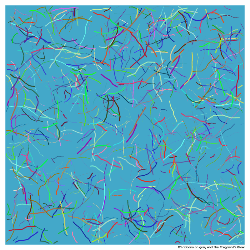 171 ribbons on grey and the Fragment’s Glow