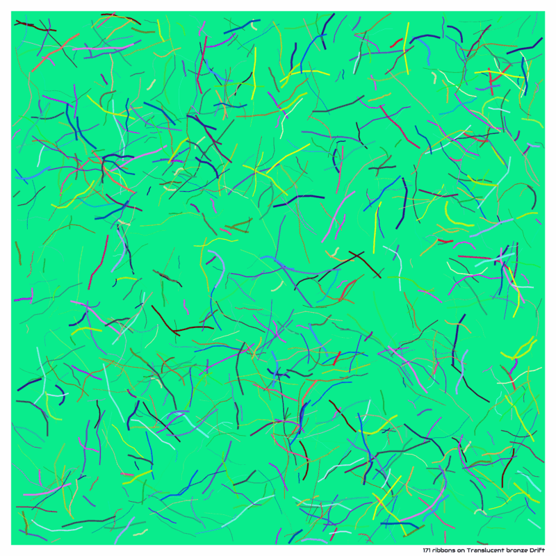 171 ribbons on Translucent bronze Drift