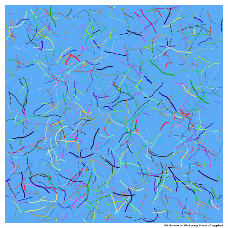 172 ribbons on Flickering Shade of eggshell