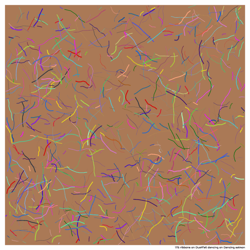 175 ribbons on Dustfall dancing on Dancing salmon