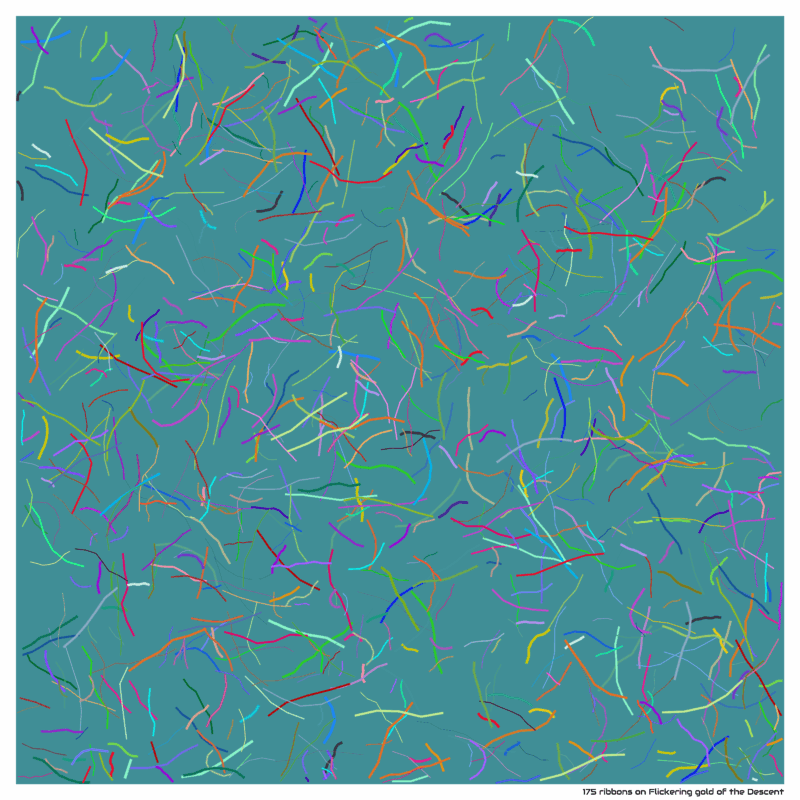 175 ribbons on Flickering gold of the Descent