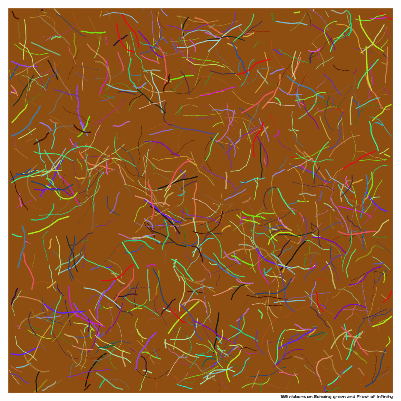 183 ribbons on Echoing green and Frost of Infinity
