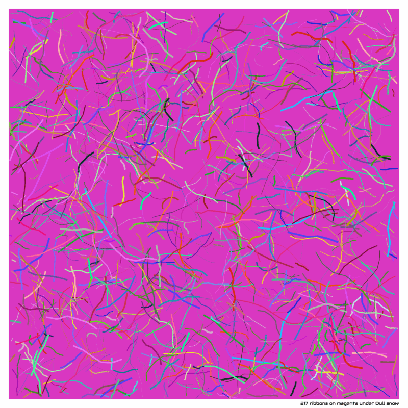 217 ribbons on magenta under Dull snow