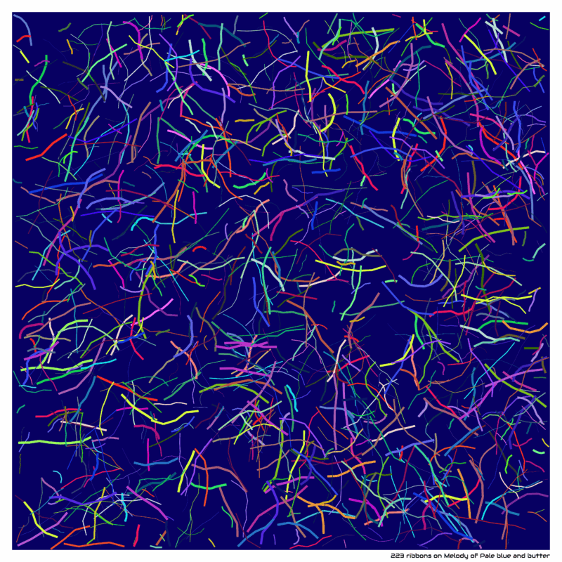 223 ribbons on Melody of Pale blue and butter
