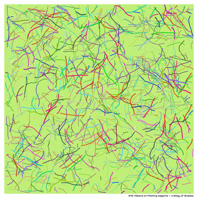242 ribbons on Fleeting magenta — a Elegy of Shadow