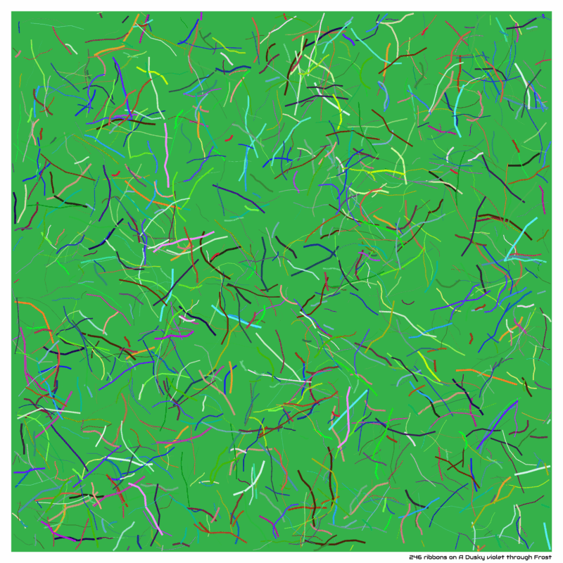246 ribbons on A Dusky violet through Frost