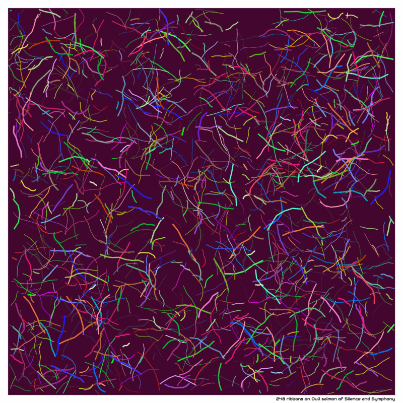 248 ribbons on Dull salmon of Silence and Symphony
