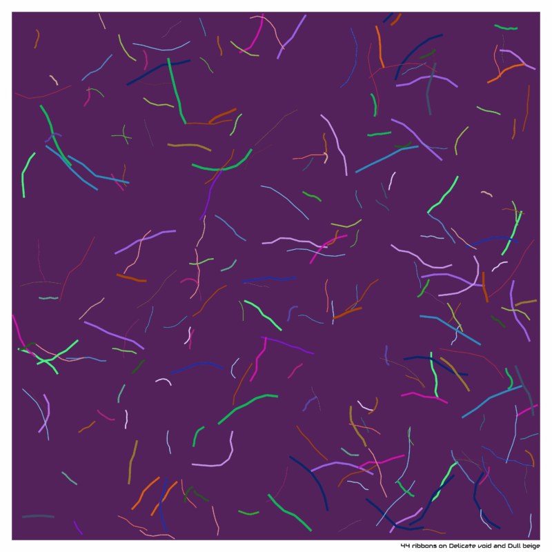 44 ribbons on Delicate void and Dull beige