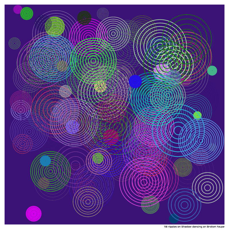 118 ripples on Shadow dancing on Broken taupe