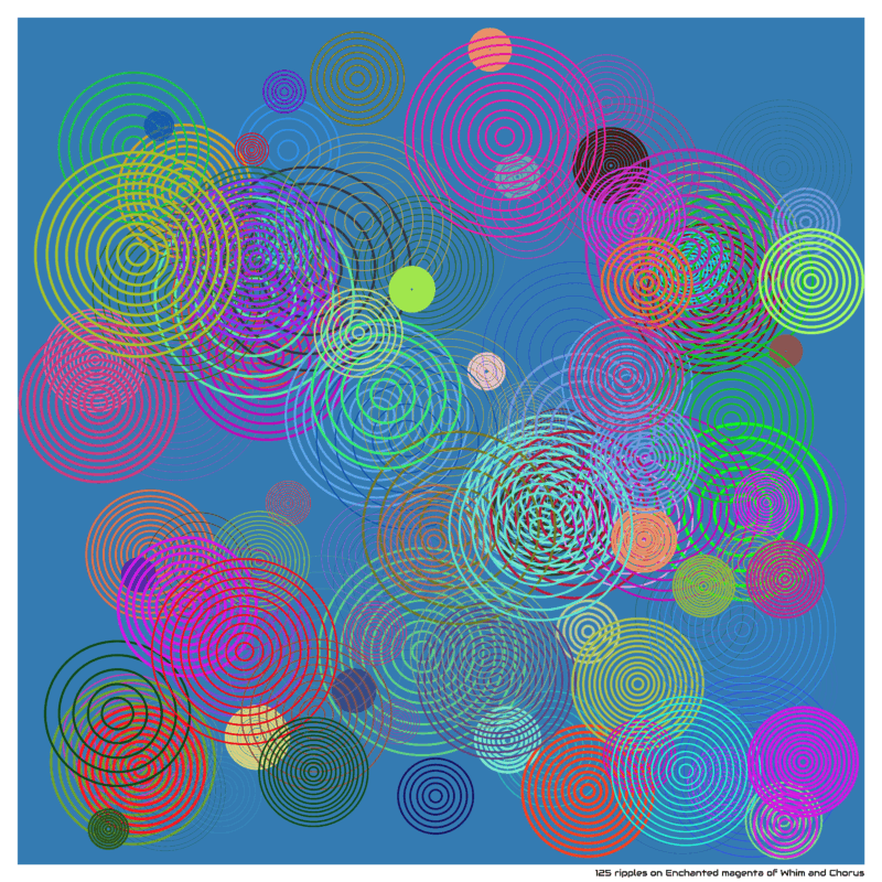 125 ripples on Enchanted magenta of Whim and Chorus