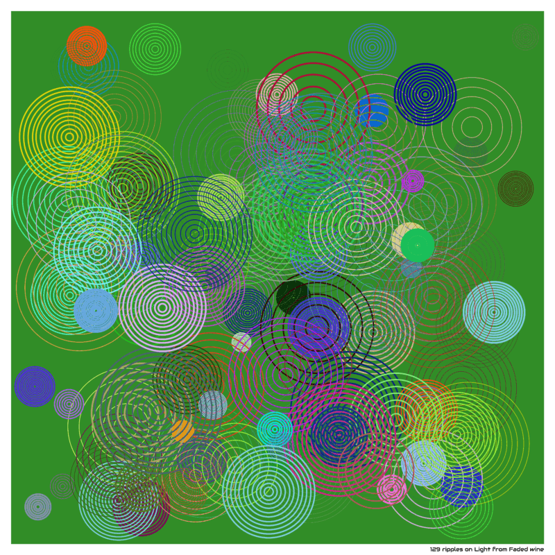 129 ripples on Light from Faded wine