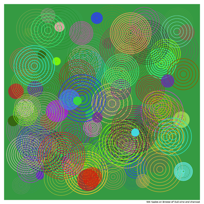 133 ripples on Breeze of Dull wine and charcoal