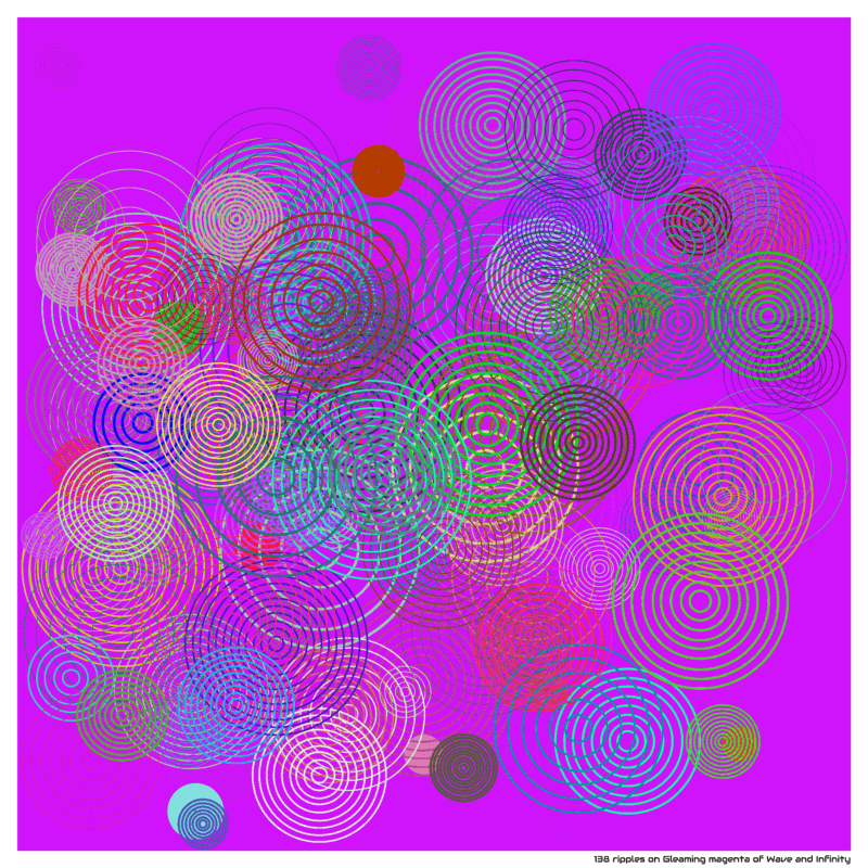 138 ripples on Gleaming magenta of Wave and Infinity
