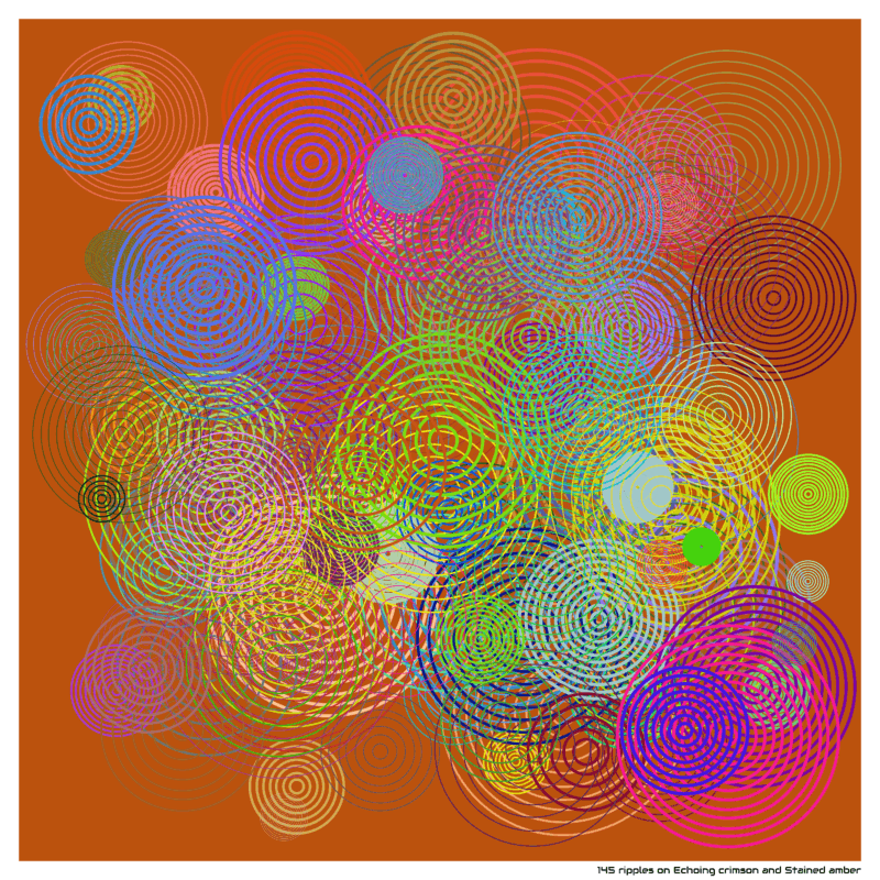 145 ripples on Echoing crimson and Stained amber