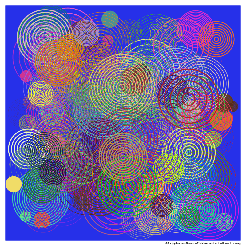 183 ripples on Gleam of Iridescent cobalt and honey