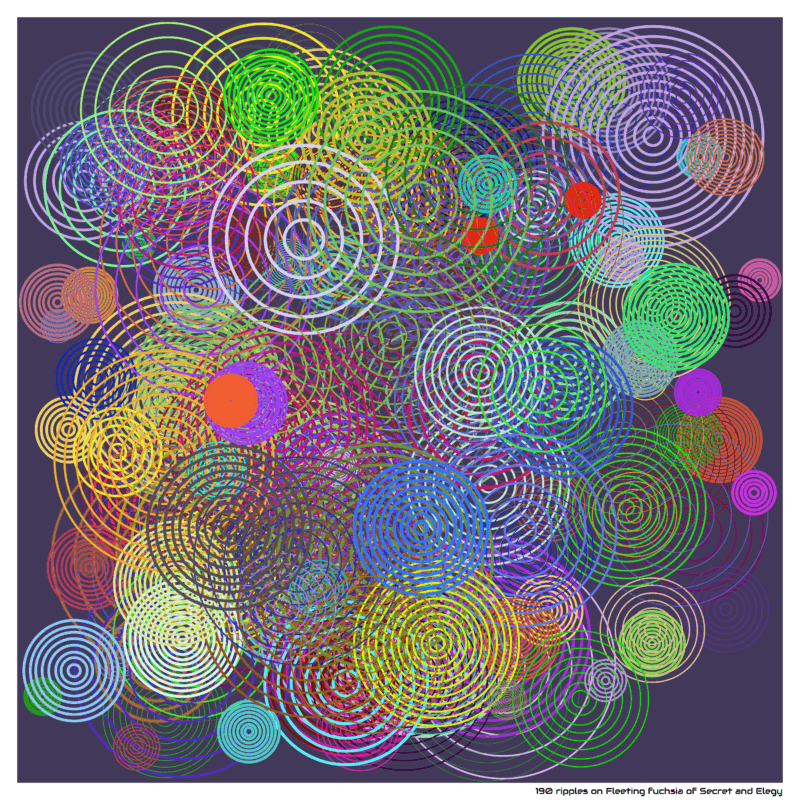190 ripples on Fleeting fuchsia of Secret and Elegy