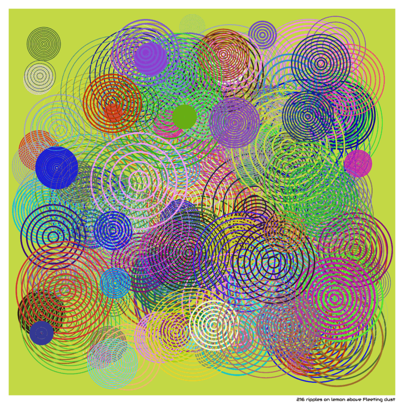 216 ripples on lemon above Fleeting dust
