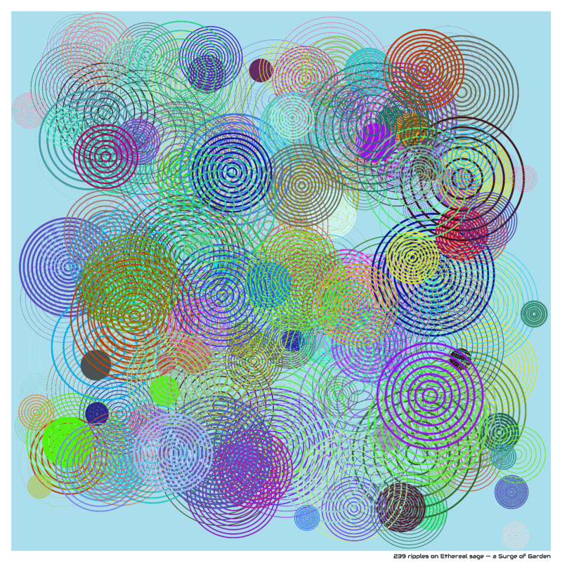 239 ripples on Ethereal sage — a Surge of Garden