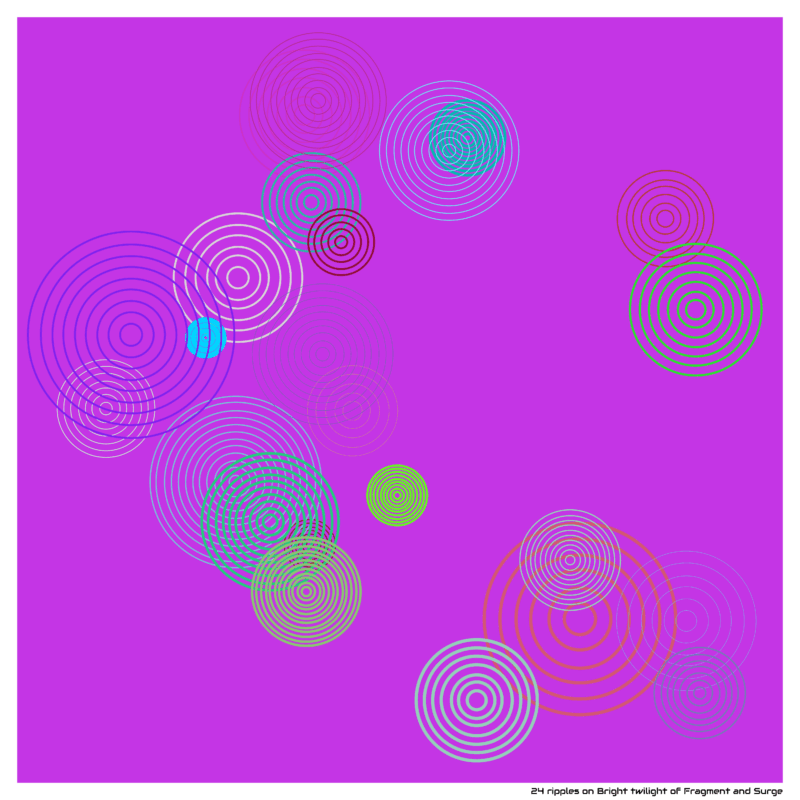 24 ripples on Bright twilight of Fragment and Surge