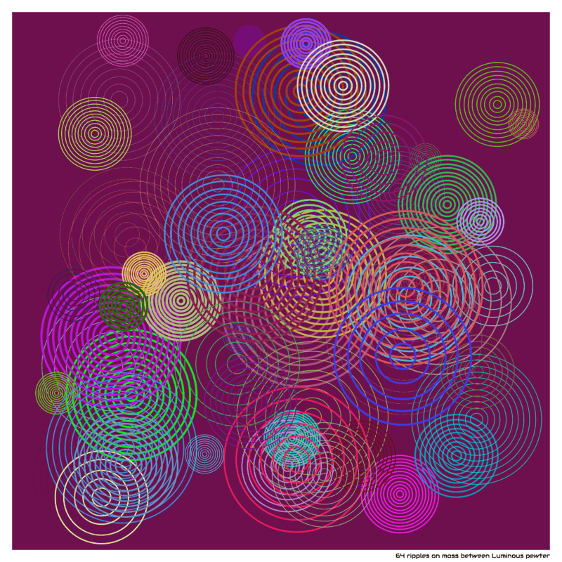 64 ripples on moss between Luminous pewter