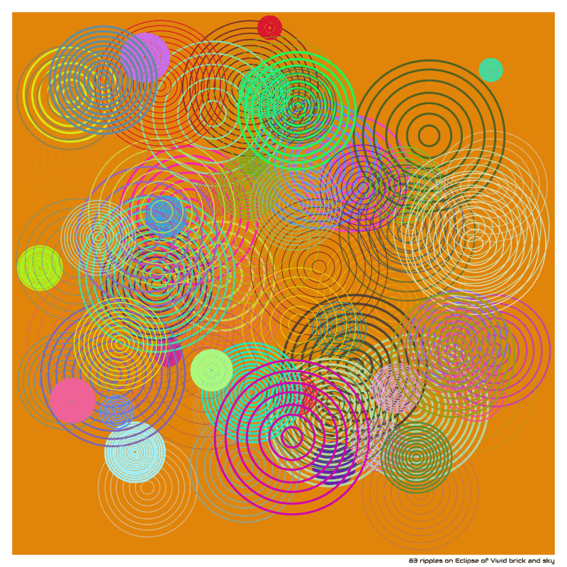 83 ripples on Eclipse of Vivid brick and sky