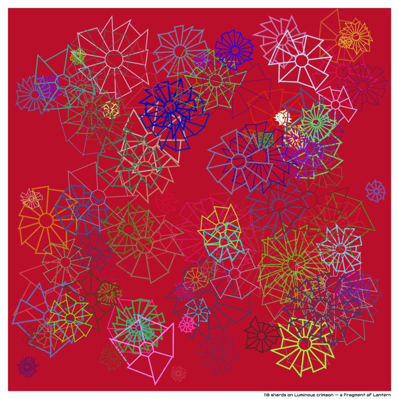 118 shards on Luminous crimson — a Fragment of Lantern