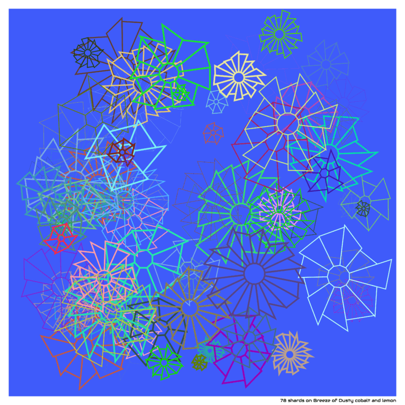 78 shards on Breeze of Dusty cobalt and lemon
