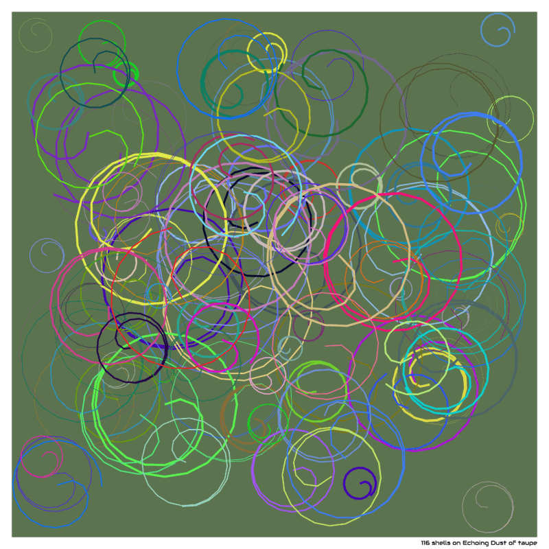 116 shells on Echoing Dust of taupe